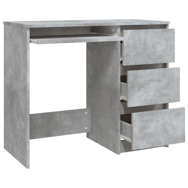 Home Office Desks Desk Concrete Grey 90X45x76 Cm Engineered Wood