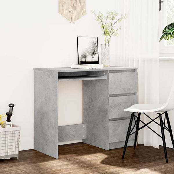 Home Office Desks Desk Concrete Grey 90X45x76 Cm Engineered Wood