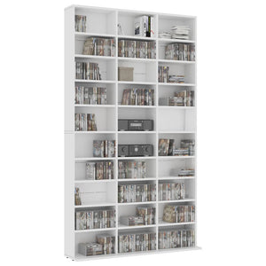 CD & Video Racks Cd Cabinet White 102X16x177.5 Cm Engineered Wood