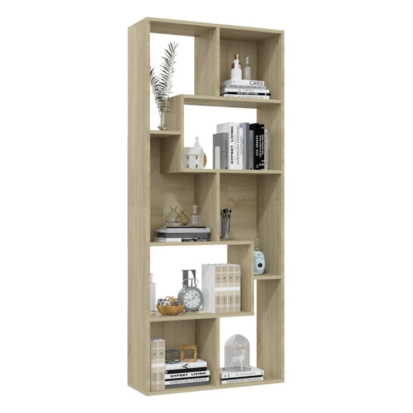 Cabinets & Cupboards Book Cabinet Sonoma Oak 67X24x161 Cm Engineered Wood