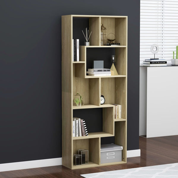 Cabinets & Cupboards Book Cabinet Sonoma Oak 67X24x161 Cm Engineered Wood