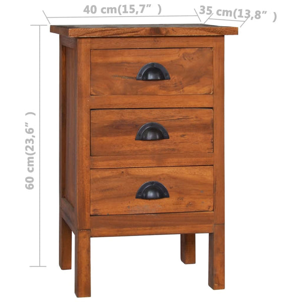 Bedside Tables Bedside Cabinet 40X35x60 Cm Solid Teak Wood