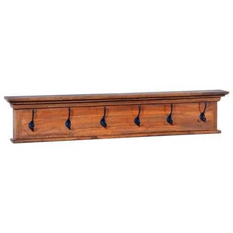 Coat & Hat Racks Wall Mounted Coat Rack 100X10x20 Cm Solid Teak Wood