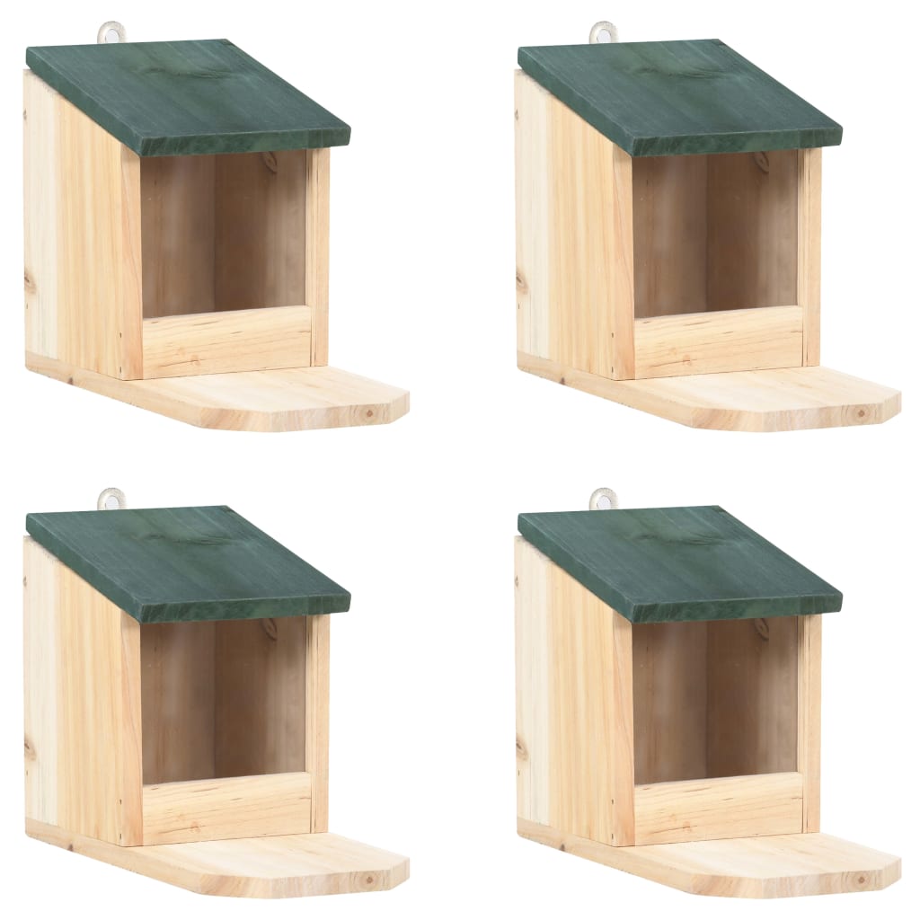 Bird Houses Squirrel Houses 4 Pcs Firwood