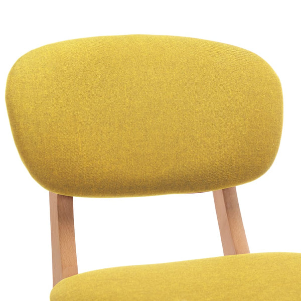 Benches Bar Stools Bar Stools 2 Pcs Mustard Yellow Fabric