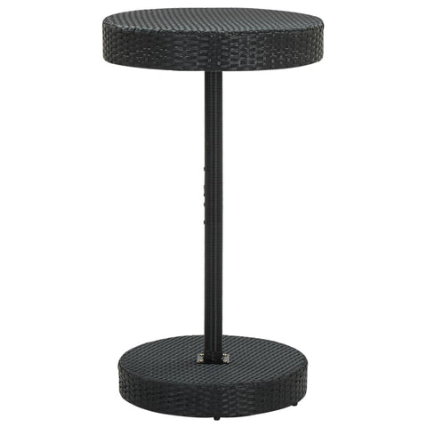 Garden Table Black 60.5X106 Cm Poly Rattan