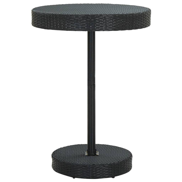 Patio & Garden Tables Garden Table Black 75.5X106 Cm Poly Rattan