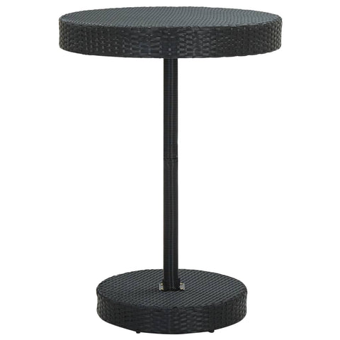 Garden Table Black 75.5X106 Cm Poly Rattan