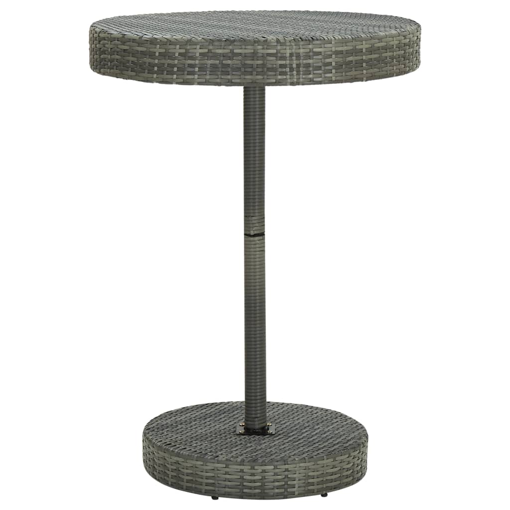 Patio & Garden Tables Garden Table Grey 75.5X106 Cm Poly Rattan