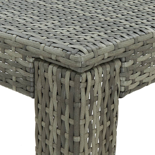 Bar Tables Garden Bar Table Grey 60.5X60.5X110.5 Cm Poly Rattan