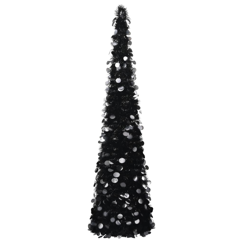 Seasonal Decorations Pop Up Artificial Christmas Tree Black 180 Cm Pet