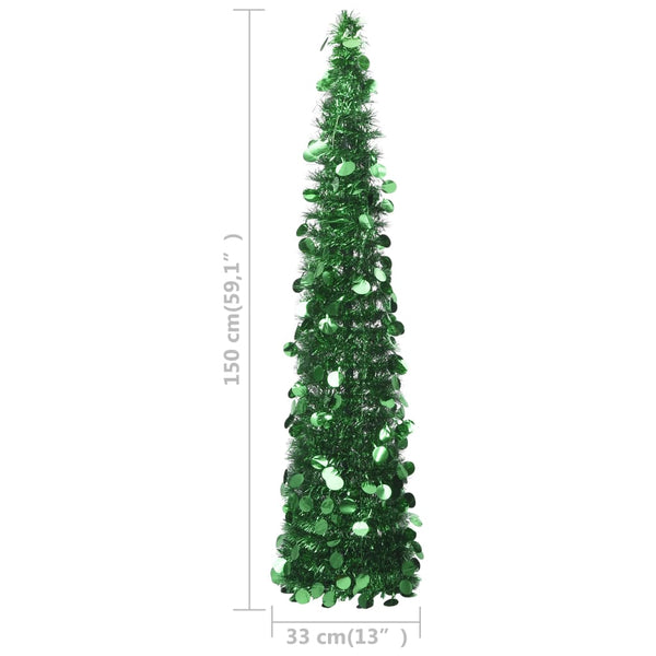 Seasonal Decorations Pop Up Artificial Christmas Tree Green 150 Cm Pet