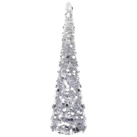 Seasonal Decorations Pop Up Artificial Christmas Tree Silver 150 Cm Pet