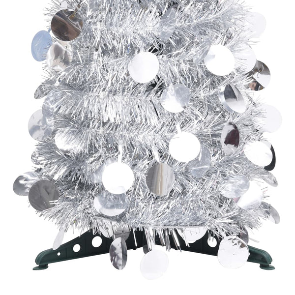 Seasonal Decorations Pop Up Artificial Christmas Tree Silver 150 Cm Pet