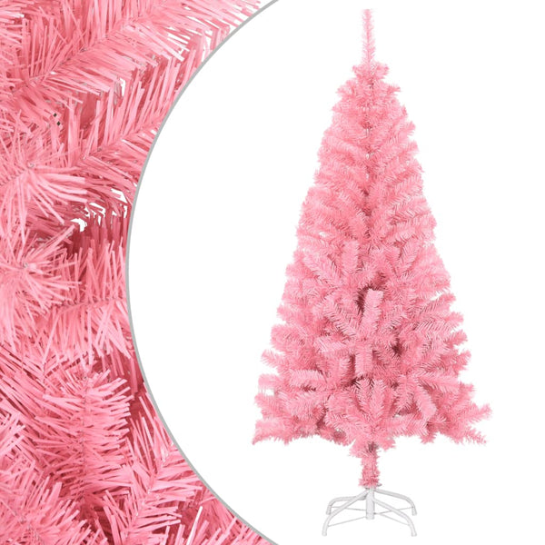 Seasonal Decorations Artificial Christmas Tree With Stand Pink 150 Cm Pvc