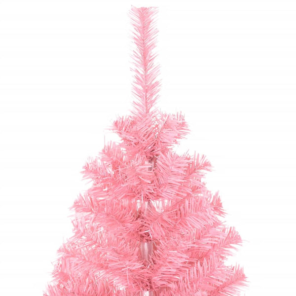 Seasonal Decorations Artificial Christmas Tree With Stand Pink 150 Cm Pvc