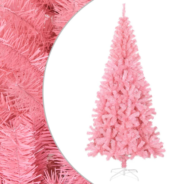 Seasonal Decorations Artificial Christmas Tree With Stand Pink 210 Cm Pvc