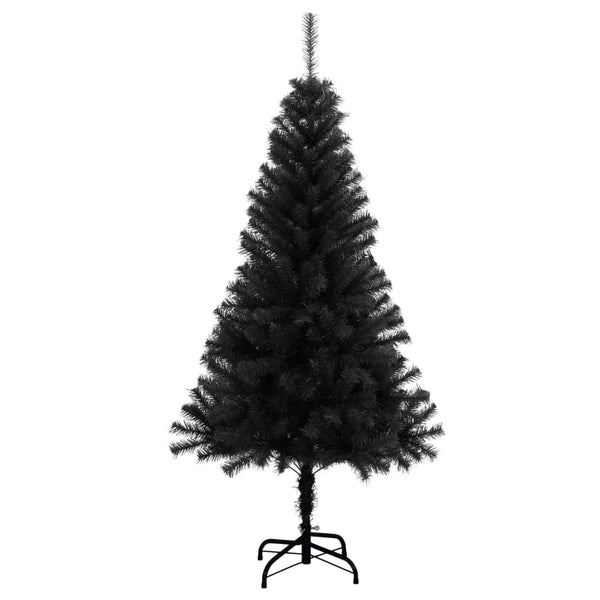 Seasonal Decorations Artificial Christmas Tree With Stand Black 150 Cm Pvc