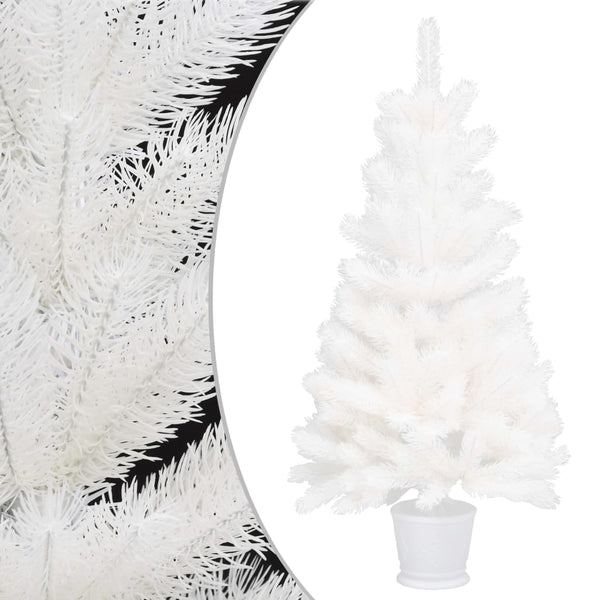 Seasonal Decorations Artificial Christmas Tree Lifelike Needles White 90 Cm