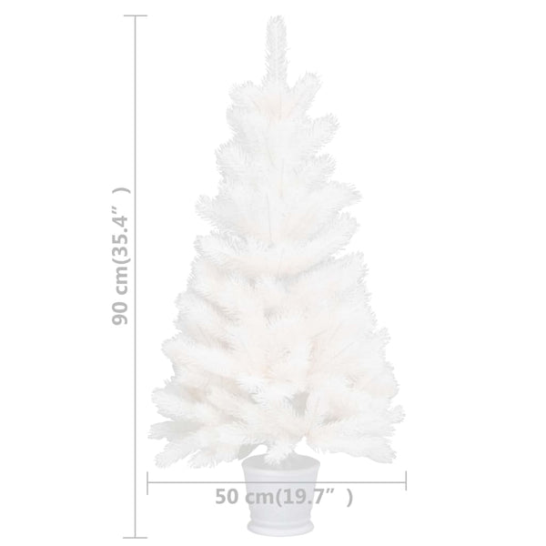 Seasonal Decorations Artificial Christmas Tree Lifelike Needles White 90 Cm