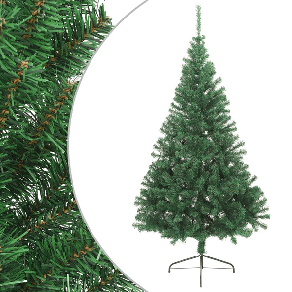 Seasonal Decorations Artificial Half Christmas Tree With Stand Green 180 Cm Pvc