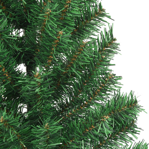 Seasonal Decorations Artificial Half Christmas Tree With Stand Green 180 Cm Pvc