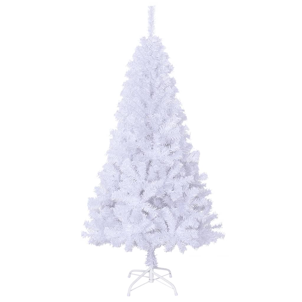 Seasonal Decorations Artificial Christmas Tree With Thick Branches White 150 Cm Pvc