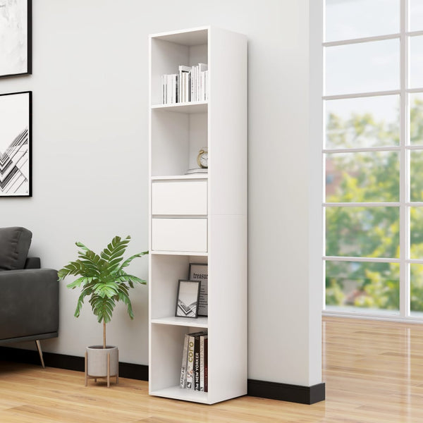 Bookshelves Book Cabinet White 36X30x171 Cm Engineered Wood