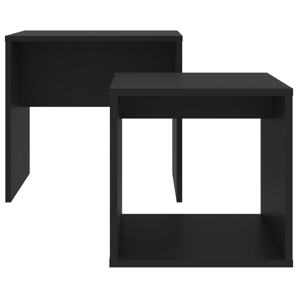 Coffee Tables Coffee Table Set Black 48X30x45 Cm Engineered Wood