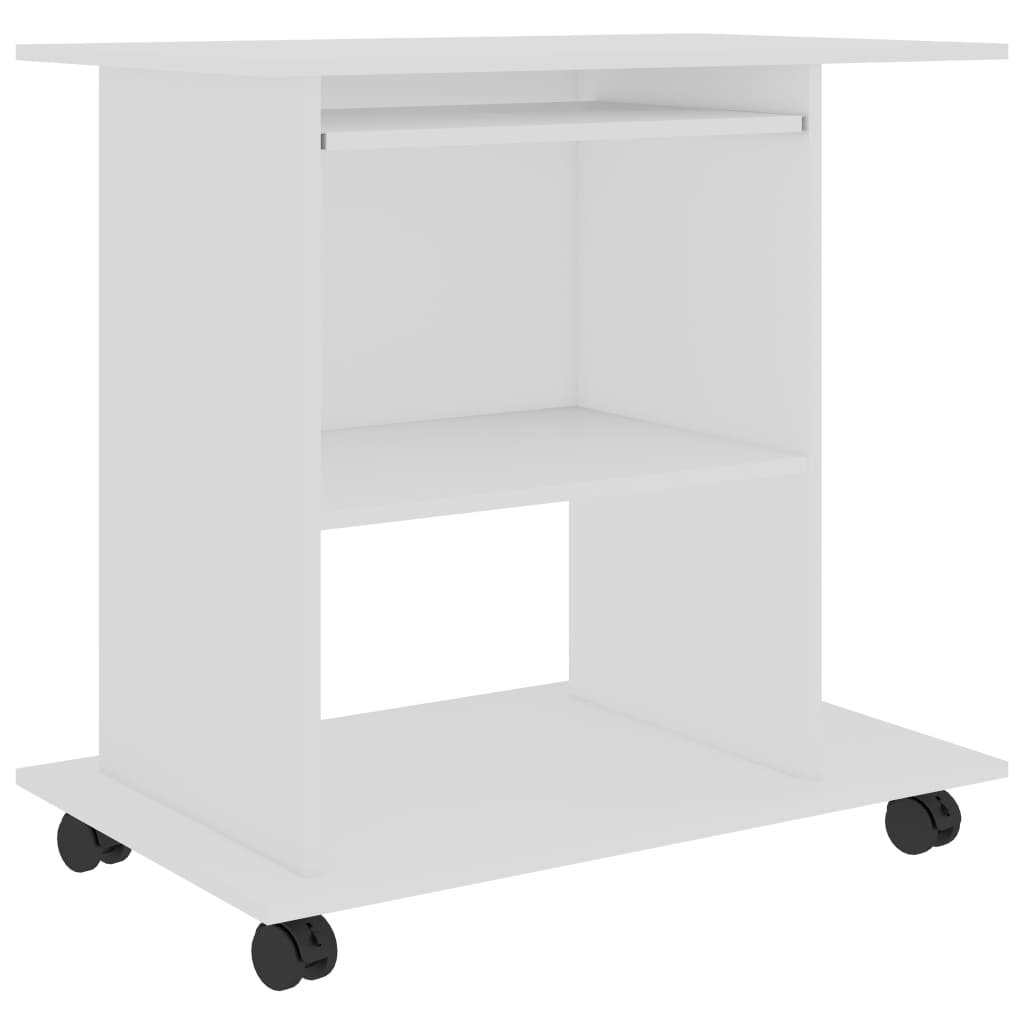 Home Office Desks Computer Desk White 80X50x75 Cm Engineered Wood