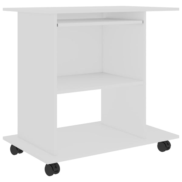 Home Office Desks Computer Desk White 80X50x75 Cm Engineered Wood