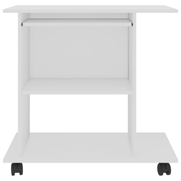 Home Office Desks Computer Desk White 80X50x75 Cm Engineered Wood