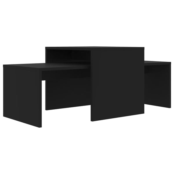 Coffee Tables Coffee Table Set Black 100X48x40 Cm Engineered Wood