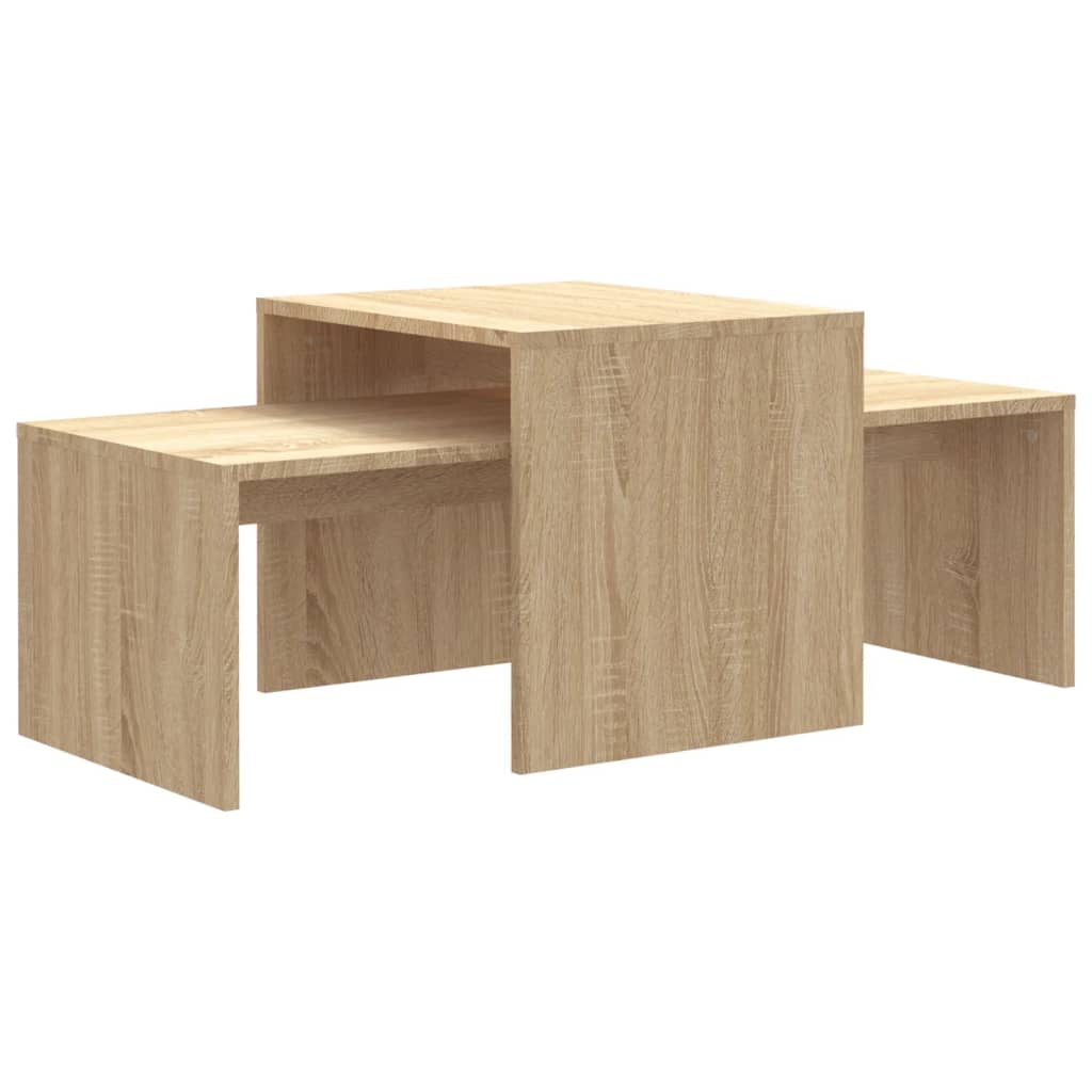 Coffee Tables Coffee Table Set Sonoma Oak 100X48x40 Cm Engineered Wood