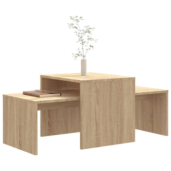 Coffee Tables Coffee Table Set Sonoma Oak 100X48x40 Cm Engineered Wood