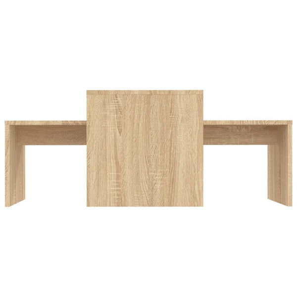 Coffee Tables Coffee Table Set Sonoma Oak 100X48x40 Cm Engineered Wood