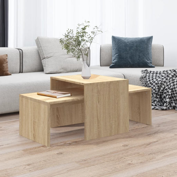 Coffee Tables Coffee Table Set Sonoma Oak 100X48x40 Cm Engineered Wood