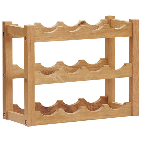 Racks Wine Rack For 12 Bottles 47X21x36 Cm Solid Oak Wood