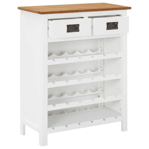 Racks Wine Cabinet 72X32x90 Cm Solid Oak Wood