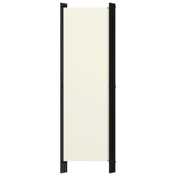 4-Panel Room Divider Cream White 200X180 Cm