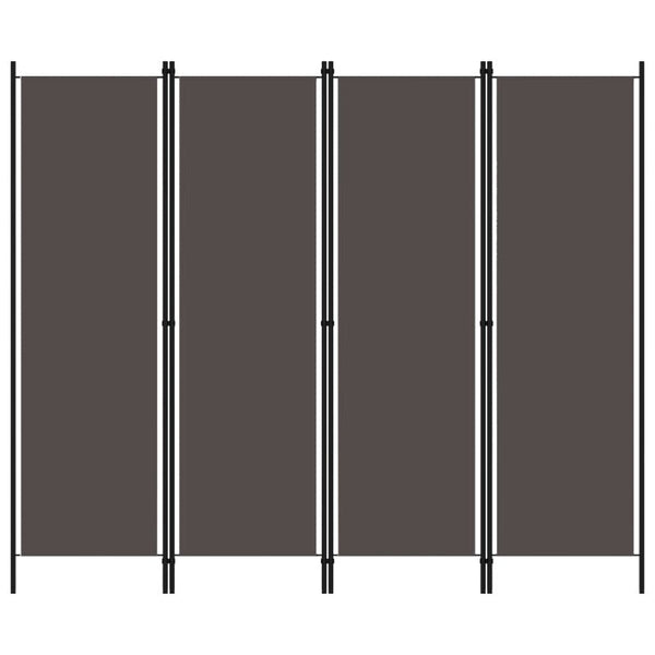 4-Panel Room Divider Anthracite 200X180 Cm