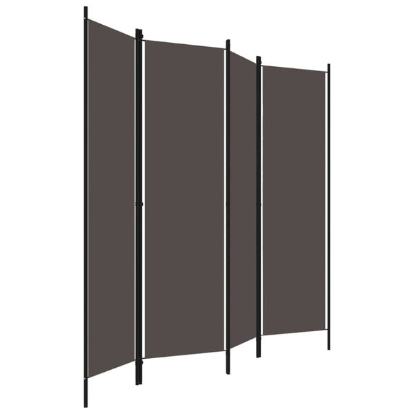4-Panel Room Divider Anthracite 200X180 Cm