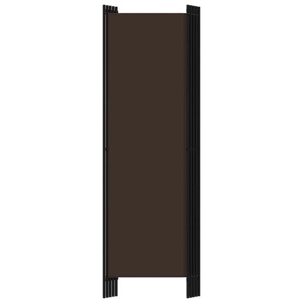 Screens & Room Dividers 5 Panel Room Divider Brown 250X180 Cm