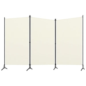 3-Panel Room Divider Cream 260X180 Cm Fabric