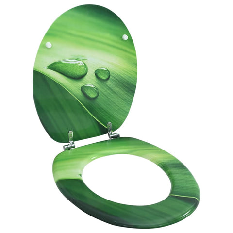 Toilet Seats Wc Toilet Seat With Lid Mdf Green Water Drop Design