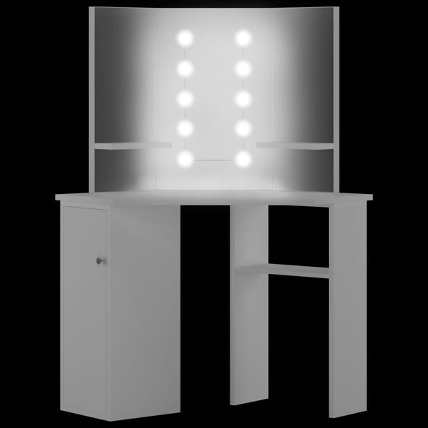 Dressing Tables Corner Dressing Table Make Up With Led Light White