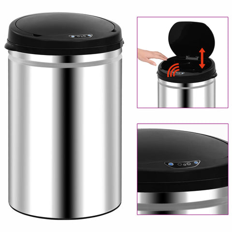 Rubbish Bins Automatic Sensor Dustbin 30 L Stainless Steel