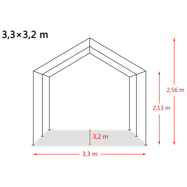 Marquees Removable Livestock Tent Pvc 550 G/M 3.3X3.2 Dark Green