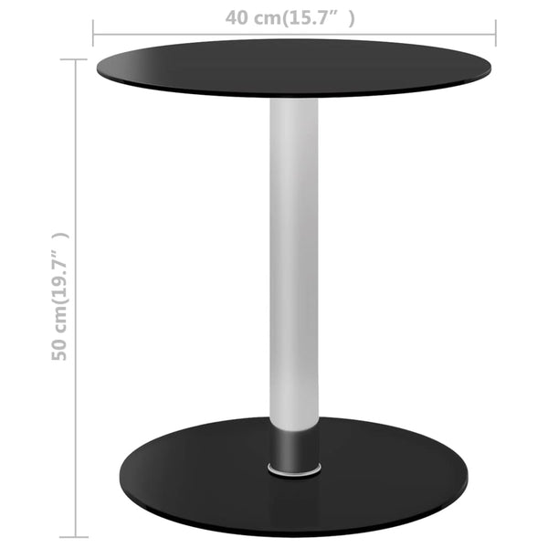 Coffee Tables Coffee Table Black 40 Cm Tempered Glass