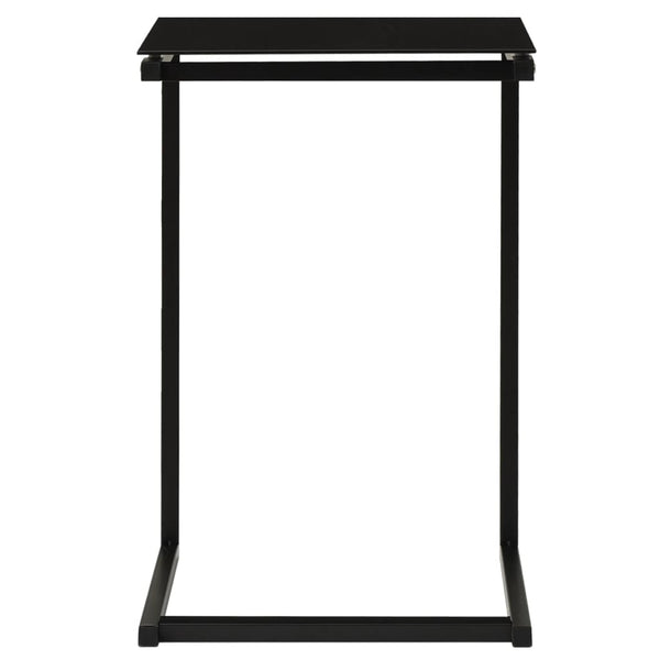 Side Tables Side Table Black 40X40x60 Cm Tempered Glass